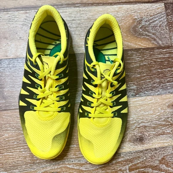 Nike Free Flywire Oregon Ducks Athletic Running Shoes Sneakers / Men’s Size 10.5 - Picture 2 of 10